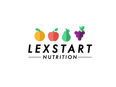 LexStart Nutrition Logo branding design flat illustration illustrator lettering logo minimal typography website