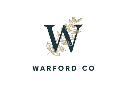 Warford and Co. Logo Design branding design flat illustration illustrator lettering logo minimal typography website
