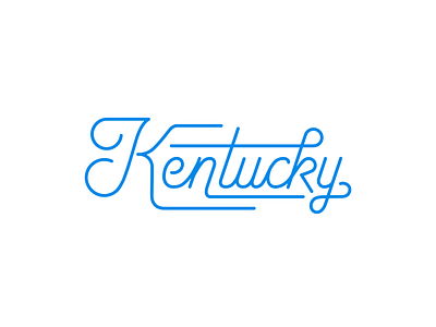 Kentucky Script Design branding design flat illustration illustrator lettering logo minimal typography website