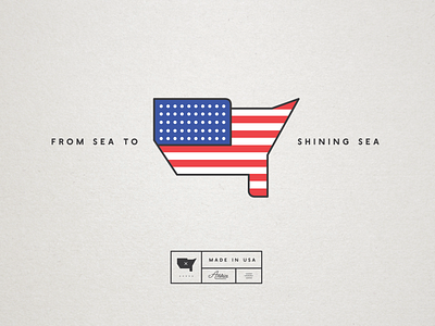 American Flag Icon america branding design flat illustration illustrator logo minimal usa vector
