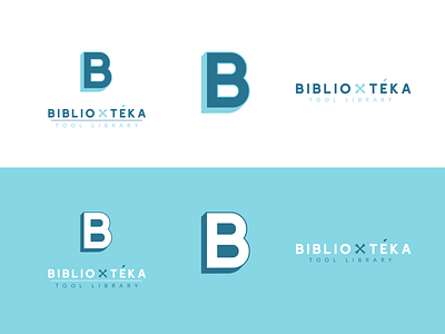 Biblio Teka Tool Library branding design illustration illustrator library logo minimal tool typography vector