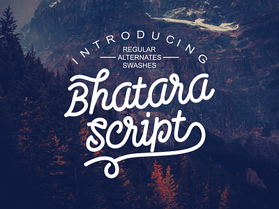 Bhatara merek monoline tipografi tulisan