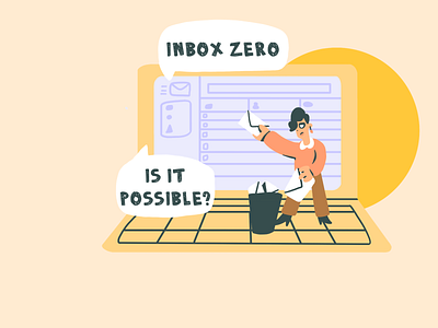 Inbox Zero 2d animation branding characterdesign concept art design designer for hire illustration visdev visual development