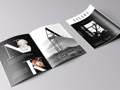 FILSUF Lifestyle Magazine #3 black black white branding dark design illustration indonesia logo magazine manipulation minimal minimalist photoshop type typography