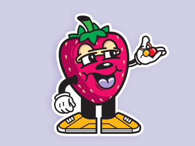 strawberry character art character characterdesign design fruit illustration strawberry