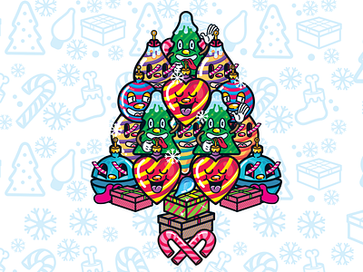 Xmas re-EXEC | Christmas three art character characterdesign christmas design illustration new year pattern