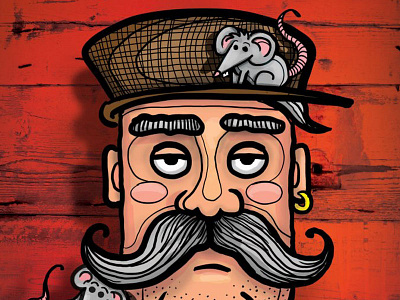 Moustache cartoon drawing eesteren illustration man manouk mouse moustache old photoshop van