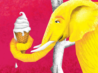 The Big 5 - Elephant africa art big eesteren elephant five illustration manouk painting van