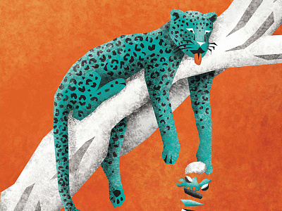 The Big 5 - Leopard africa art big eesteren five illustration leopard manouk painting van