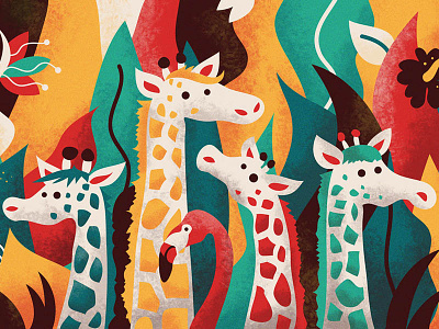 Giraffes background flamingo giraffe giraffes manouk wallpaper