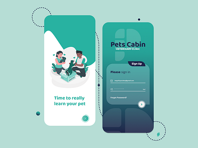 Veterinary Clinic App app design ui