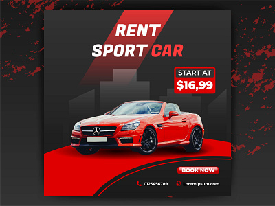 Modern social media post design for car rental adobe illustrator advertising branding car car rental flyers illustration promotion promotional rental social media social media banner social media design social media templates socialmedia vector