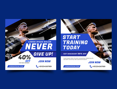 Gym and Fitness social media post facebook ad facebook post gym gym banner instagram instagram banner instagram post social media social media banner social media design socialmedia template web banner workout