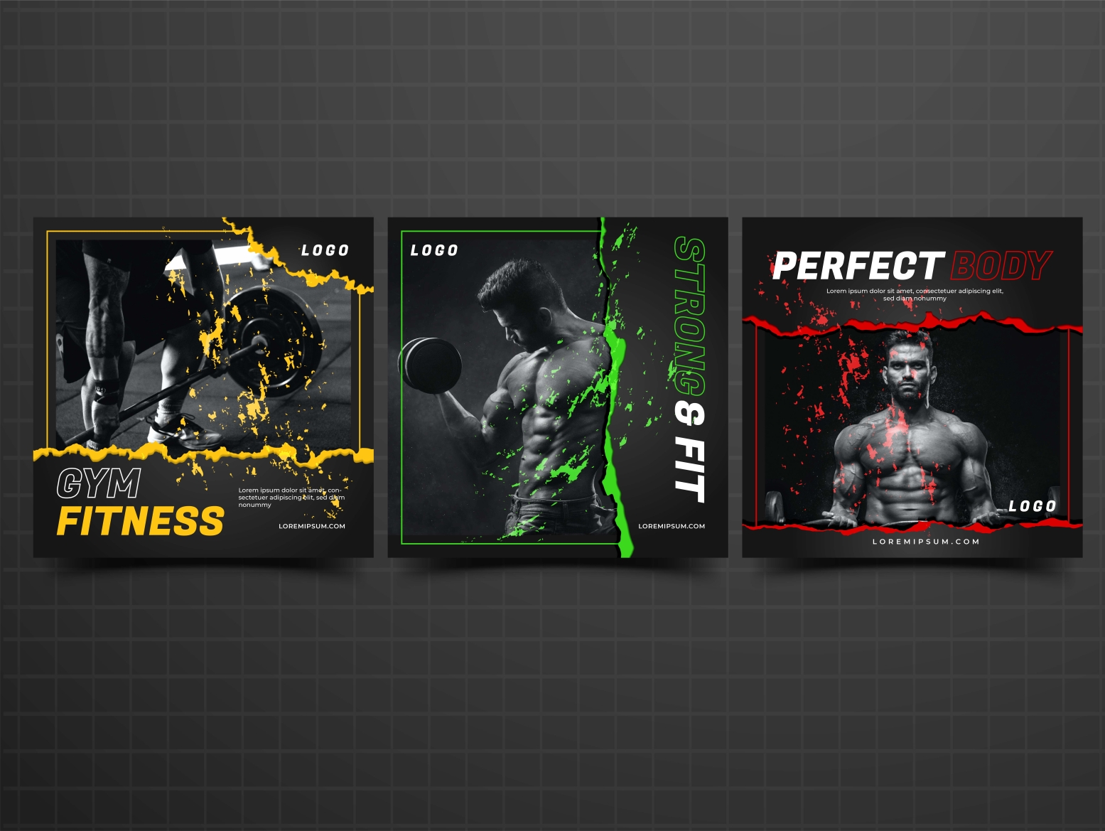 Gym & Fitness social media post by Applesix on Dribbble