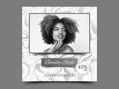 Monochrome Beauty Social Media Banner Template