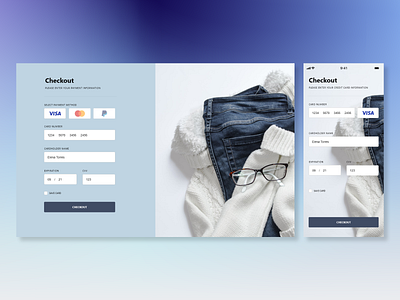 #DailyUI 002 - Credit Card Checkout