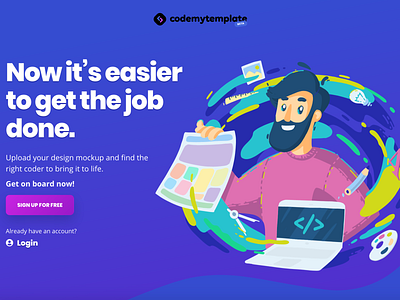 CodeMyTemplate.com - Connecting designers with coders designer front end development templates web developer webdesign