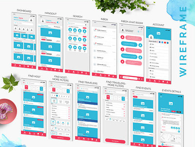 Couchsurfing travel app redesign app app design app flow concept design interface interface design redesign ui user journey ux wireframes