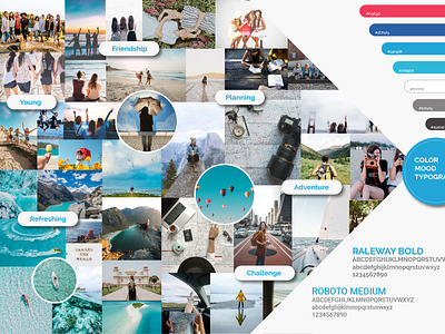 Couchsurfing mobile app redesign mood board