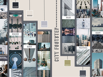 Mood Board Inspiration-City Footstep color color board concept design developement ideas ideastorm inspiration mood moodboard