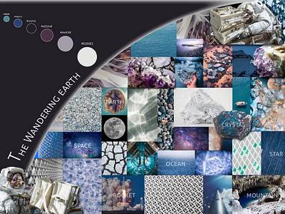 Mood Board Inspiration-The Wandering Earth color colorboard concept design developement earth inspiration inspiring mood moodboard space star