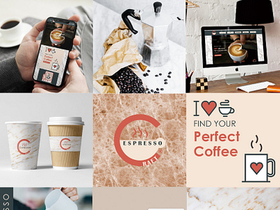 Craft Espresso Project- Design layout cafe cafe branding cafe logo coffee app color concept design interface design logo mood