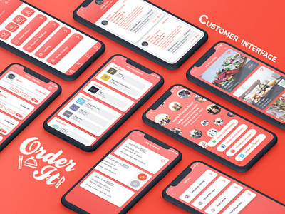 Order it- Customer Interface Design app app design concept design food app inspiration inspiring interface design order app ui ui ux design ui deisgn