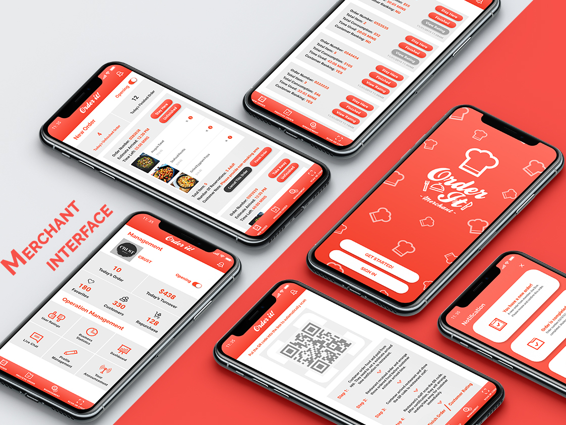 Order it- Merchant Interface Design order app food app interface ui ux design ui design ui ideas app design app interface design inspiring inspiration concept design