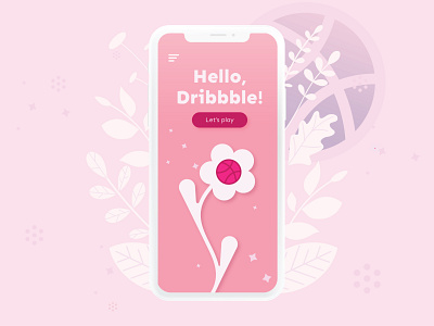 Hello, Dribbble! design dribbble graphics graphics collection hello hello dribbble hello world interface interfacedesign minimal minimalist mobile typography ui uidesign vector vectorart