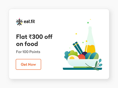 Eat.Fit food voucher app branding design flat graphics grocery app grofers illustration illustration art illustrator minimal ui ui deisgn ui icon ui illustration ux vector vector illustration visual design