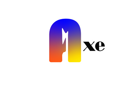 Axe letterlogo logo logotype negative space logo