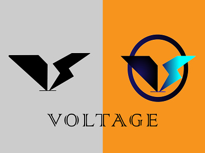Voltage company logos embllem logo logo design