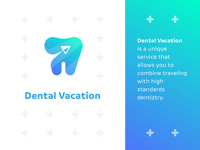 Logo Dental Vacation dental dental logo dentist dentistry flight jet logo medical care medicine plane tooth treatment vacation