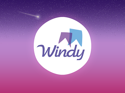 Windy ios logo sky space star stars startup ufo windy