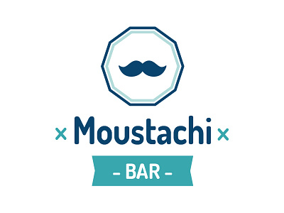 Moustachi BAR logo sketch bar identity logo moustachi sketch