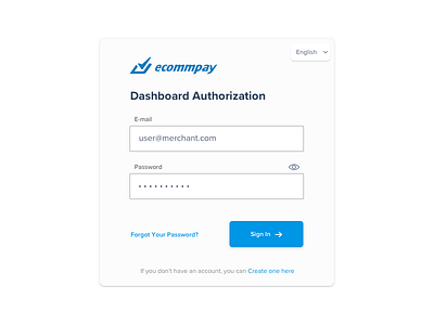 Dashboard Authorization Form