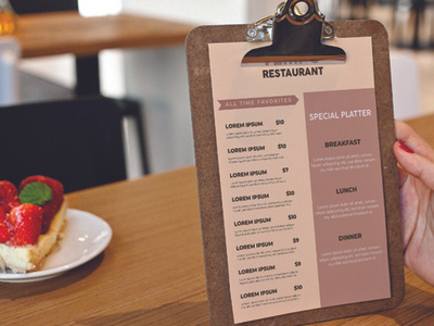 Menu Board design flyer illustration menu