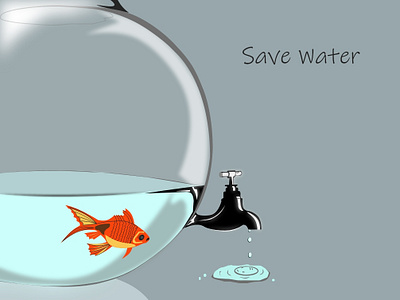 Save Water animation design illustration