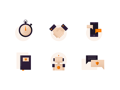 WeGroup - icon set for web design ai book business conversion flat handshake icon icon design icon set icons illustration illustrations robot smartphone technology watch