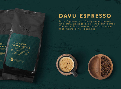 Davu Espresso - Tanzanian Kikafu brand design brand designer brand identity branding branding and identity branding design coffeepackaging davuespresso labeldesign minimal packagingdesign typography