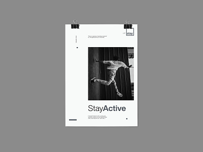 Stay Active - Minimal Poster Design