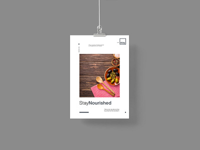 Stay Nourished - Minimal Poster Design design layout design layout exploration minimal poster poster a day poster design typography