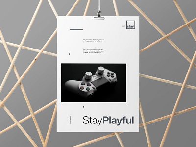 Stay Playful - Minimal Poster Design design graphic design layout design minimal poster poster a day poster design typography