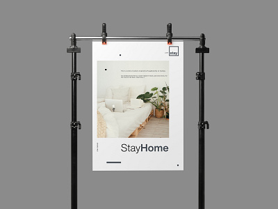 Stay Home - Minimal Poster Design graphic design layout design layout exploration minimal poster poster a day poster design typography