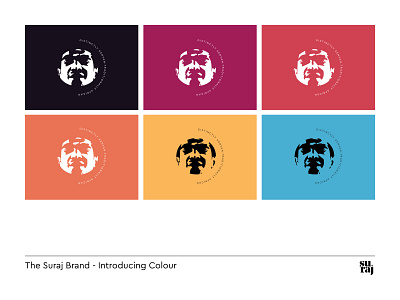 The Suraj Brand - Color Choice & Application brand colors brand design brand designer brand identity branding branding and identity design logo logo design minimal