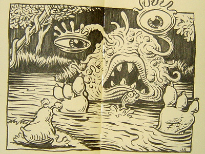 Moleskine Madness: Swamp Monster moleskine monster sketchbook