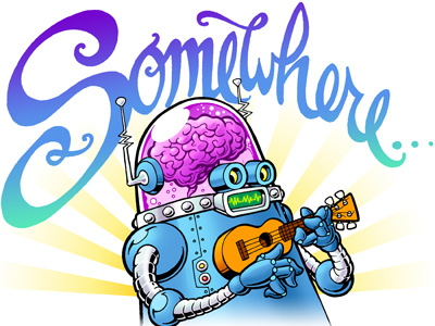 Uke Bot in color robot uke ukulele