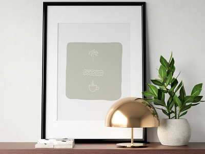 tropical morning poster