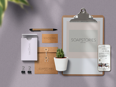 Stationery and visual design for Soapstories Malmö
