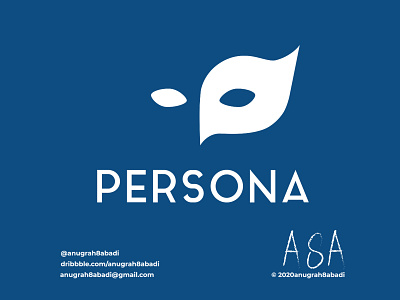 Persona apparel logo branding design flat flat logo flatdesign logo logodesign mask maskdesign minimalist newshot